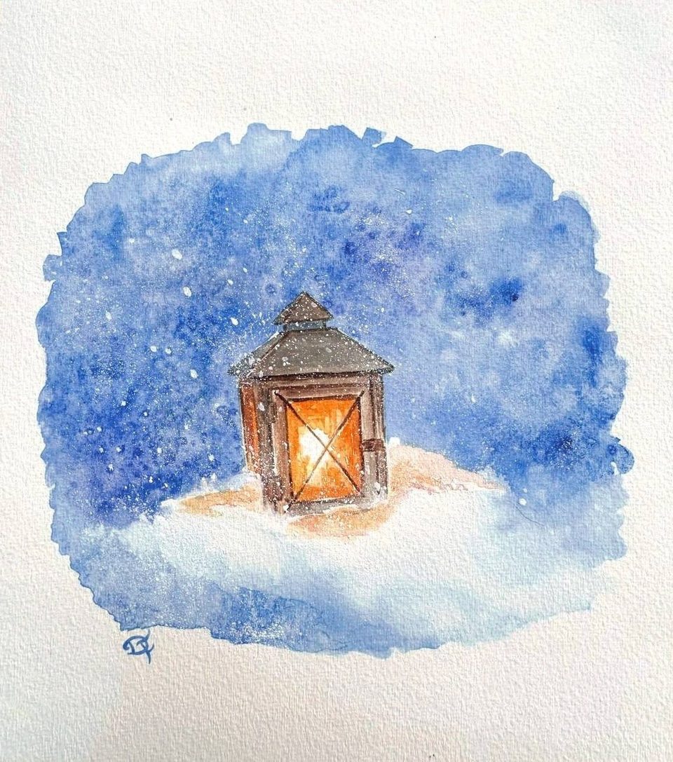 Acquerello di Una luce che aspetta