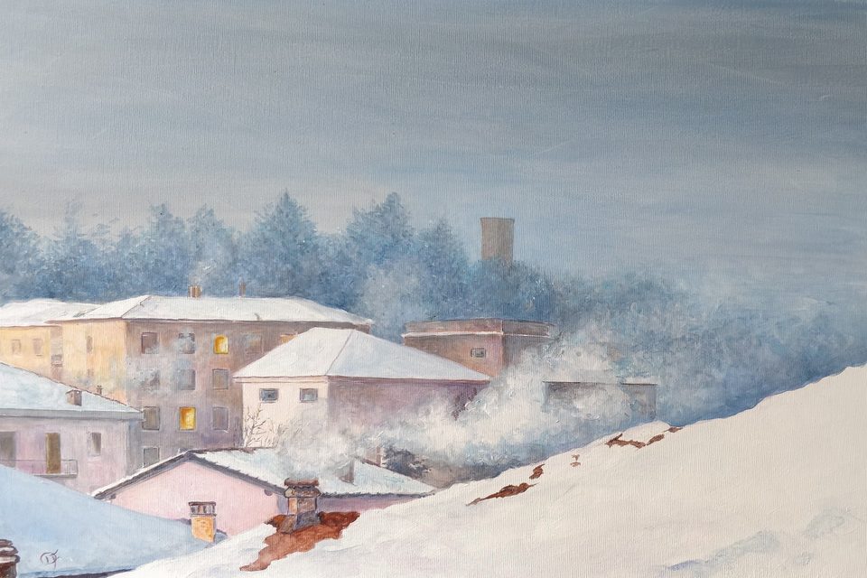acrilico su tela di Il silenzio della neve