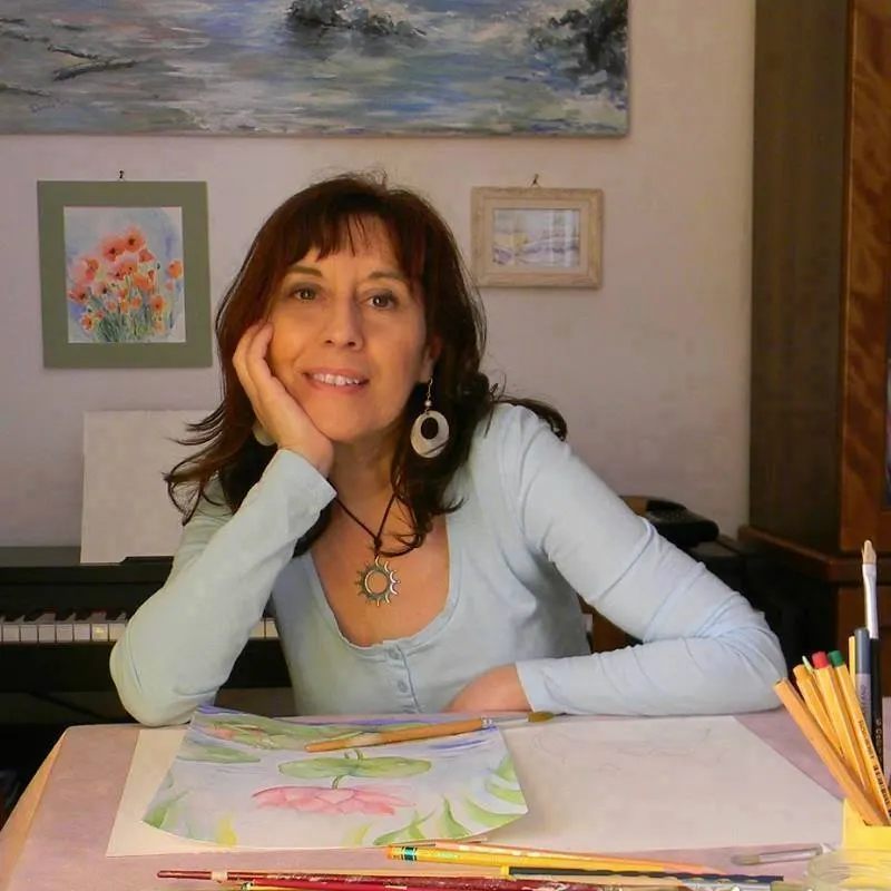 Daniela Fava nel suo studio